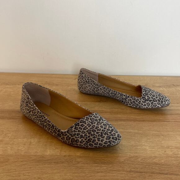 Lucky Brand Womens Archh Almond Toe Asymmetrical Ballet Flats Leopard Size 7 - Picture 2 of 7